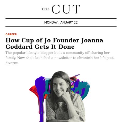 joanna goddard divorce|How Cup of Jo Founder Joanna Goddard Gets It。